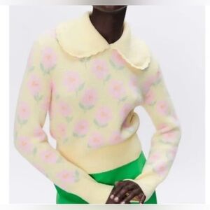 Zara Bib Collar Sweater Women’s Size Medium